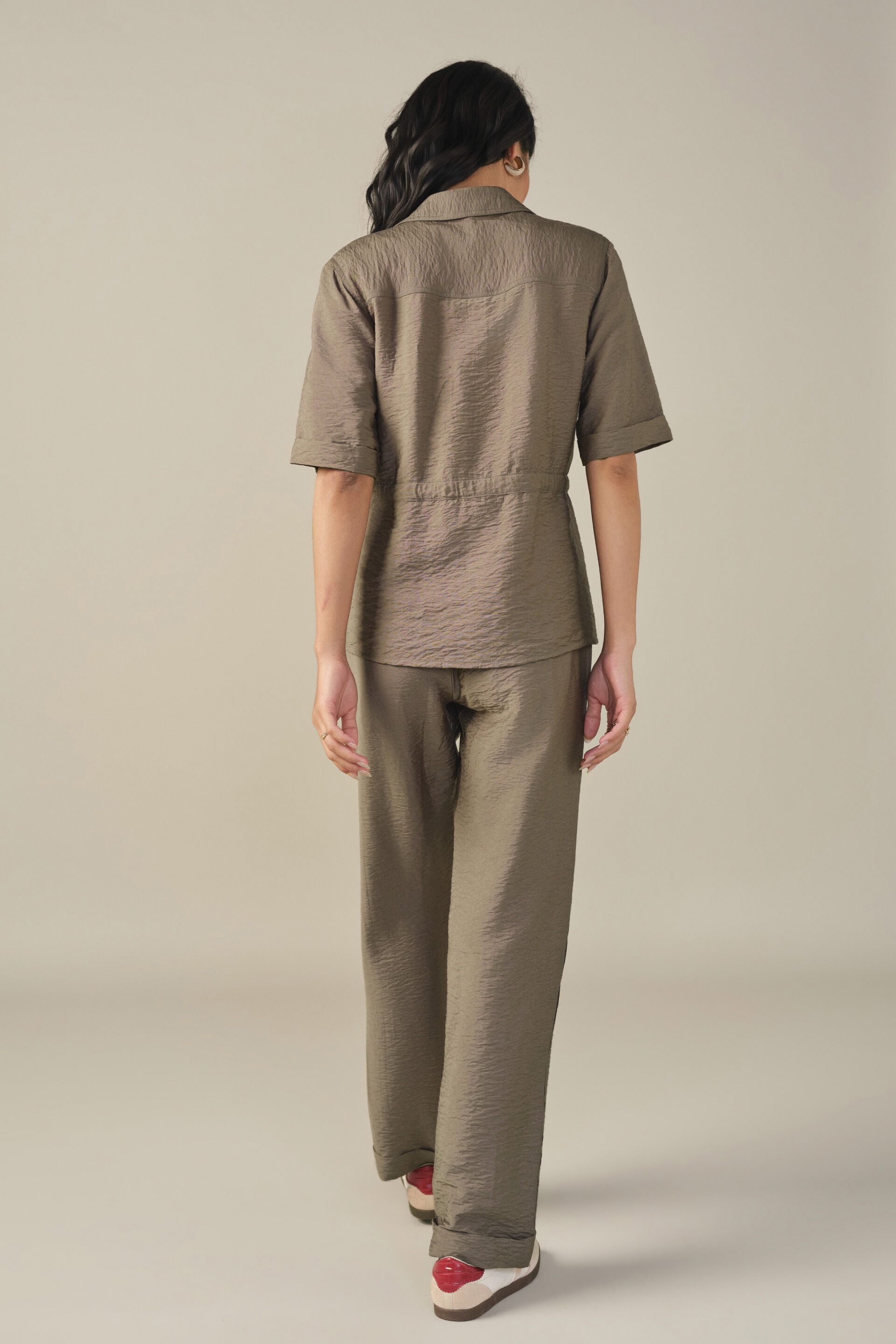 Relaxed Co-ord in Olive, Green, image 6